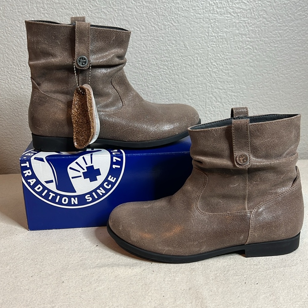 Birkenstock Brown Suede Ankle Boots